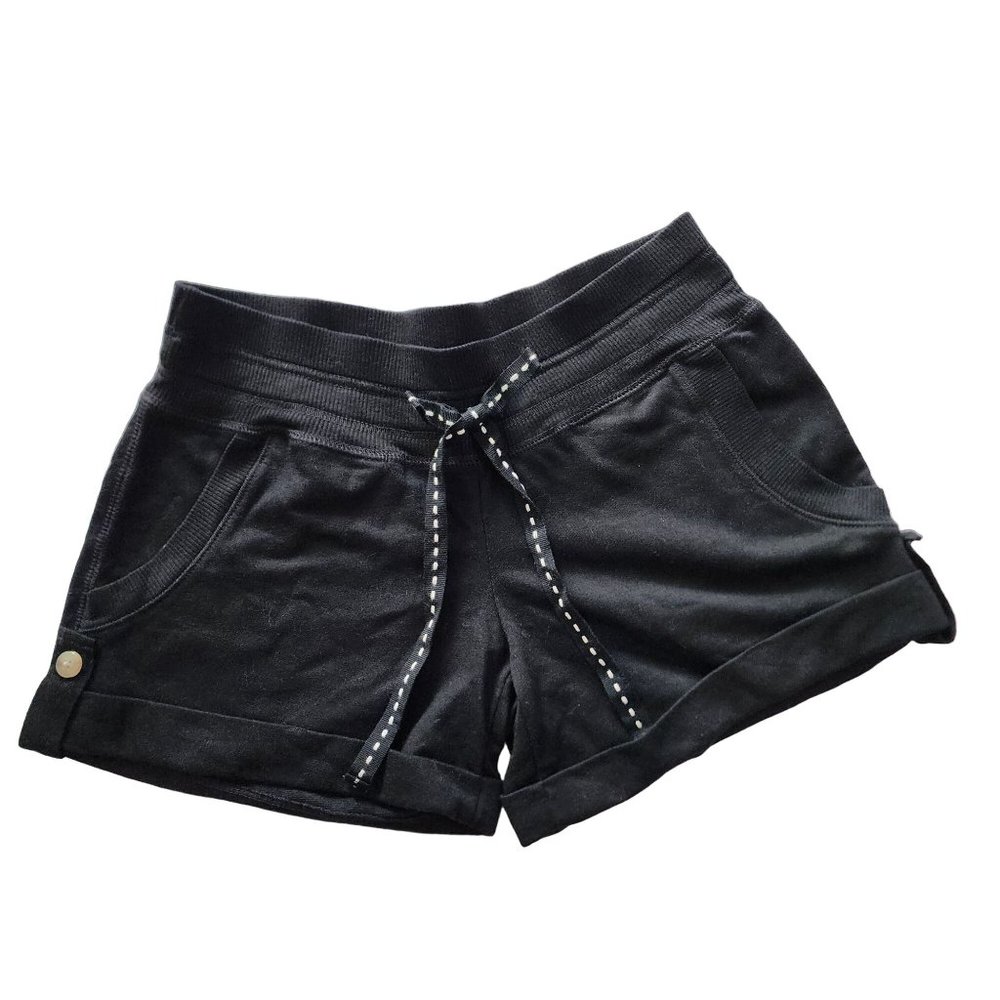 Junior Poof Excellence Draw String Black Shorts Size Small